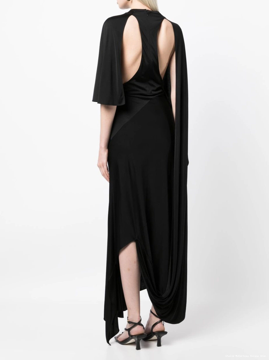 Cheap asymmetric Stella McCartney dress Women cape-sleeve 0325